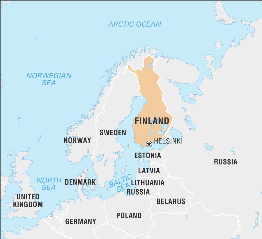 موقعیت جغرافیایی فنلاند اسکاندیناوی
